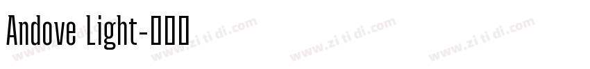 Andove Light字体转换